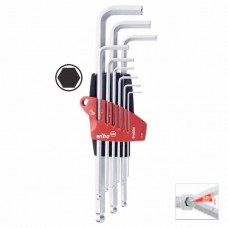 Wiha Ball End Hex L-Key Set in ProStar - Chrome-Plated - 9 pcs - 07185
